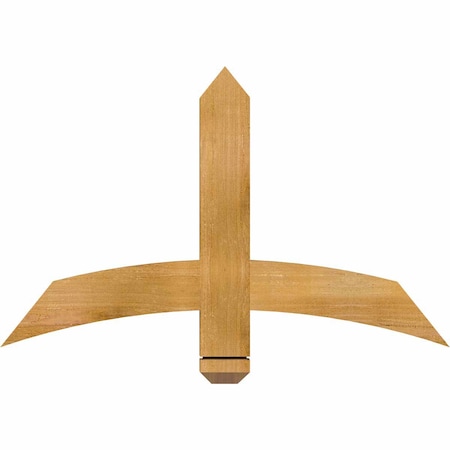 Ekena Millwork Bellingham Rough Sawn Timber Gable Bracket, Western Red Cedar, 36"W x 23"H x 2"D x 4"F, 15/12 Pitch GBW036X23X0204BEL00RWR